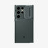ACS05639 - Galaxy S23 Ultra Case Optik Armor in black showing the back with lens protector slot open